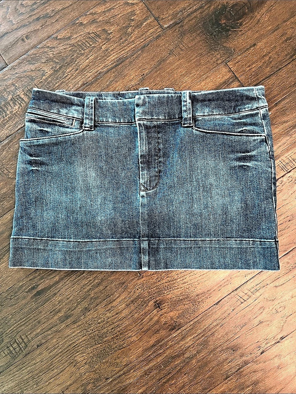 American Eagle Outfitters Denim Micro Mini Skirt Blue Size 12 GUC